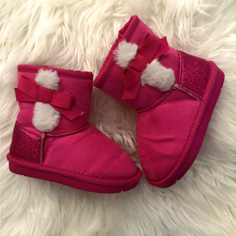 Kids Pink Boots with Bows